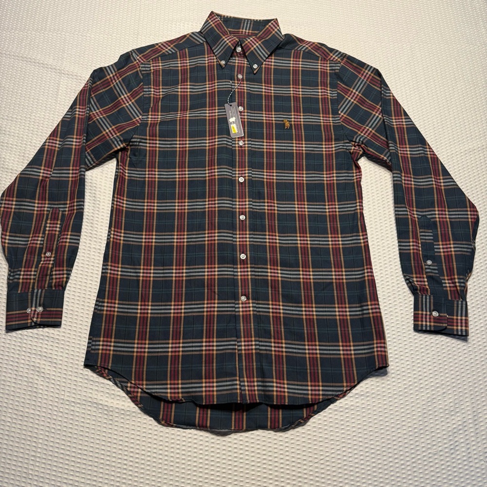 Southern Casanova Classic Multi-Colored Plaid Button-Down Shirt size small new